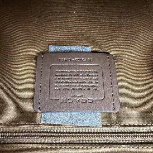 Coach Rowan Large Satchel Bag Crossbody CV960 In Leather/Gold/Ivory NWT - Picture 8 of 8